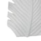 17" White Palm Tree Curved Leaf Decorative Ceramic Vase